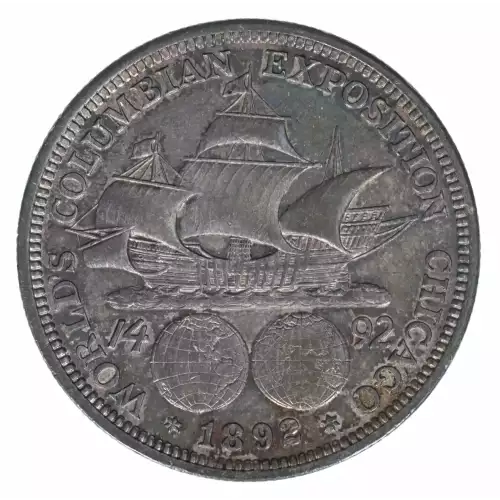 Classic Commemorative Silver--- World's Columbian Exposition Half Dollar 1892 - 1893 -Silver- 0.5 Dollar (2)