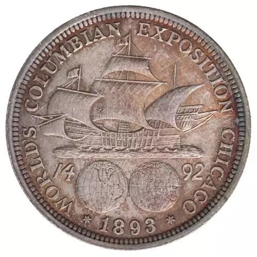 Classic Commemorative Silver--- World's Columbian Exposition Half Dollar 1892 - 1893 -Silver- 0.5 Dollar