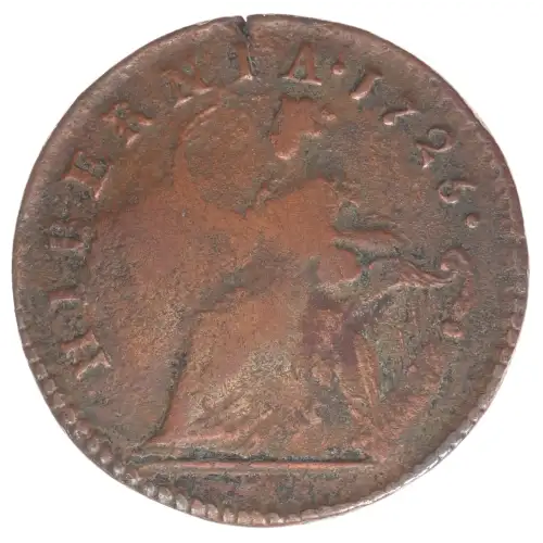 Colonial-Coinage of William Wood -Wood’s Hibernia Coinage Farthing