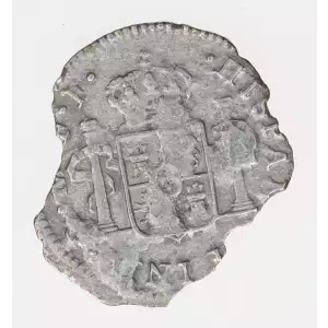 Colonial-Foreign Issues in the New World-Spanish American Coinage-Bust Type-? Real-- 0.5 Real