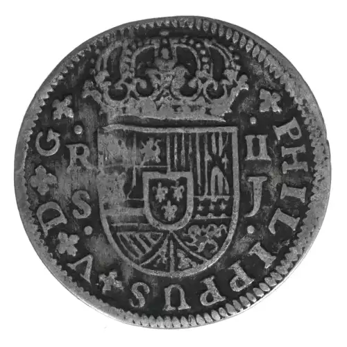 Colonial-Foreign Issues in the New World-Spanish American Coinage-Pillar Type-2 Reales -- 2 Real