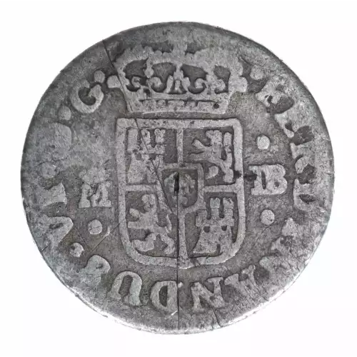 Colonial-Foreign Issues in the New World-Spanish American Coinage-Pillar Type-? Real-- 0.5 Real (2)