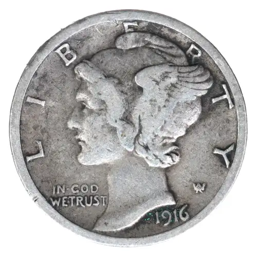 Dimes---Winged Liberty Head or Mercury 1916-1945 -Silver- 1 Dime (2)