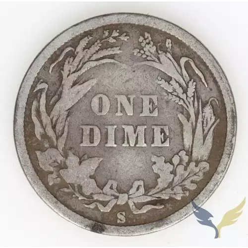 Dimes---Barber or Liberty Head 1892-1916 -Silver- 1 Dime (2)