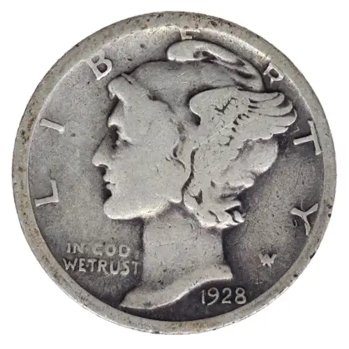 Dimes---Winged Liberty Head or Mercury 1916-1945 -Silver- 1 Dime (2)