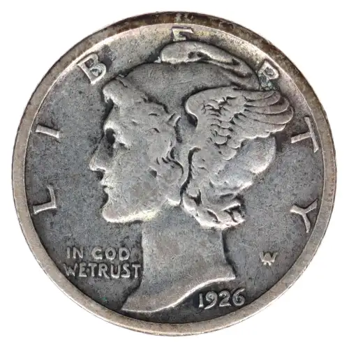 Dimes---Winged Liberty Head or Mercury 1916-1945 -Silver- 1 Dime (2)