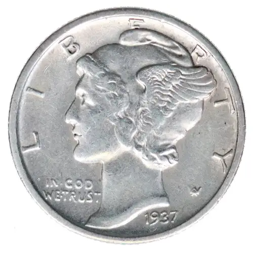 Dimes---Winged Liberty Head or Mercury 1916-1945 -Silver- 1 Dime (2)