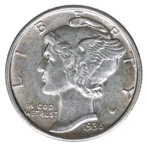 Dimes---Winged Liberty Head or Mercury 1916-1945 -Silver- 1 Dime (2)