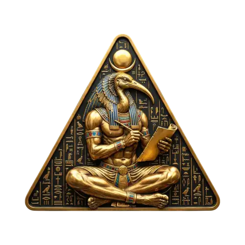 Egyptian Gods Thoth Colorized 24k Gold Gilded 1 oz Copper  (2)