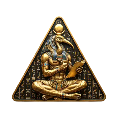 Egyptian Gods Thoth Colorized 24k Gold Gilded 1 oz Copper  (2)