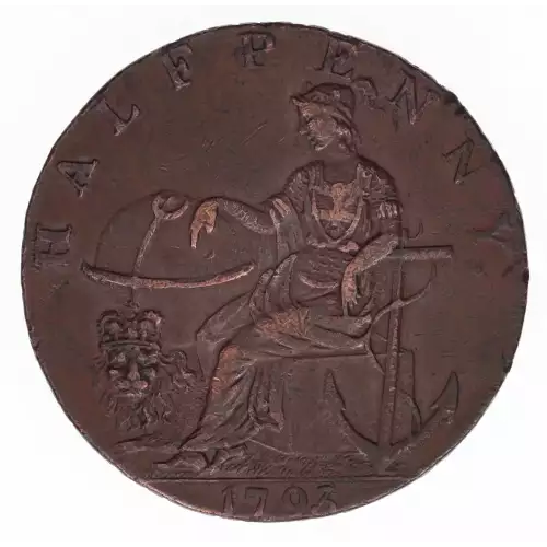 GREAT BRITAIN Copper 1/2 PENNY (2)