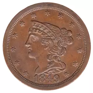 Half Cents -Braided Hair 1840-57 -Copper