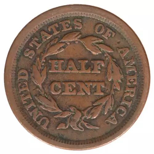 Half Cents -Braided Hair 1840-57 -Copper