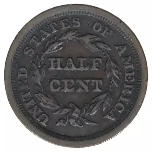 Half Cents -Braided Hair 1840-57 -Copper (2)