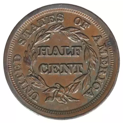 Half Cents -Braided Hair 1840-57 -Copper (2)