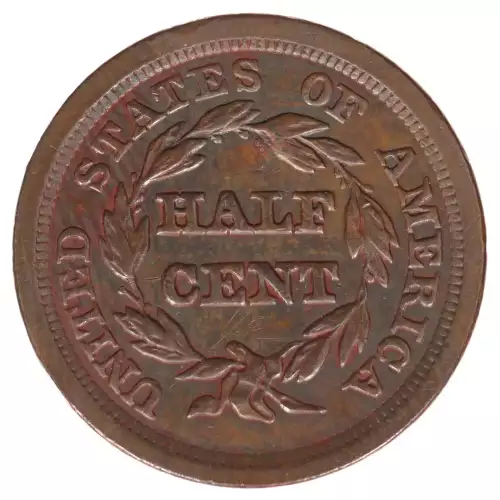 Half Cents -Braided Hair 1840-57 -Copper