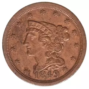 Half Cents -Braided Hair 1840-57 -Copper