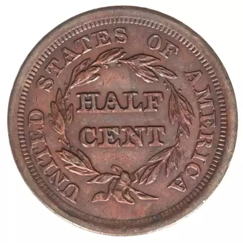 Half Cents -Braided Hair 1840-57 -Copper (2)