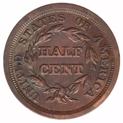 Half Cents -Braided Hair 1840-57 -Copper (2)