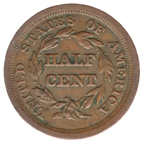 Half Cents -Braided Hair 1840-57 -Copper