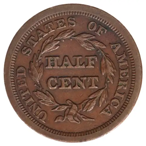 Half Cents -Braided Hair 1840-57 -Copper (2)