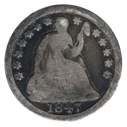 Half Dimes---Liberty Seated 1837-1873-Silver- 0.5 Dime (2)