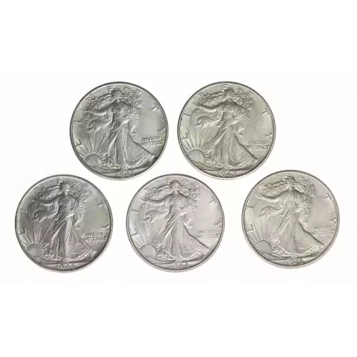 Half Dollars---Liberty Walking 1916-1947 -Silver- 0.5 Dollar