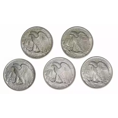 Half Dollars---Liberty Walking 1916-1947 -Silver- 0.5 Dollar (2)