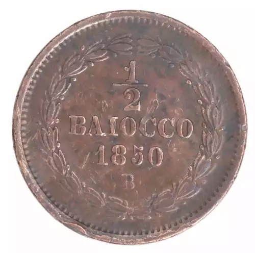 ITALIAN STATES Copper 1/2 BAIOCCO (2)