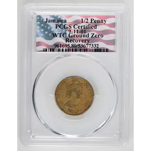 Jamaica 1/2 Penny WTC Ground Zero Recovery 09-11-2001 (2)