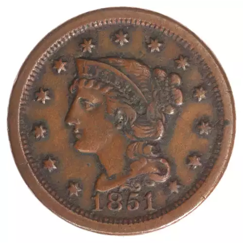 Large Cents - Braided Hair Cent (1839-1857) (2)