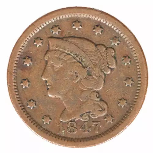 Large Cents - Braided Hair Cent (1839-1857) (2)