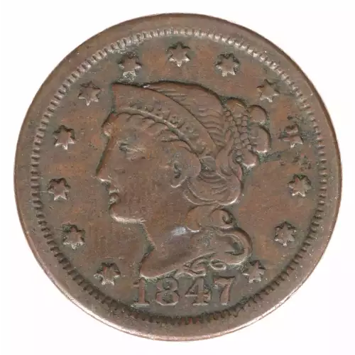 Large Cents - Braided Hair Cent (1839-1857) (2)