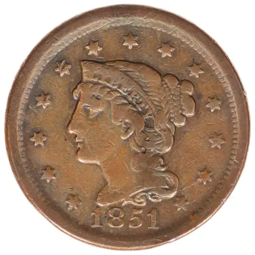 Large Cents - Braided Hair Cent (1839-1857) (2)