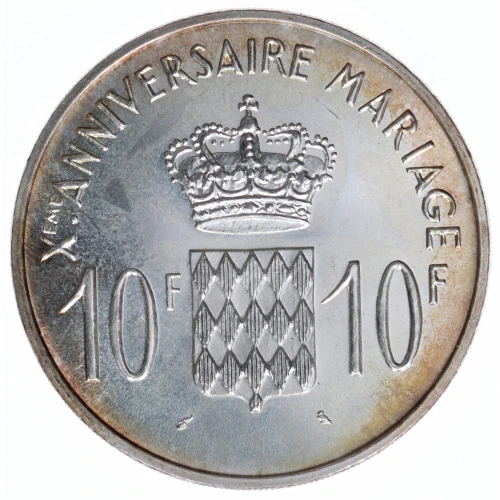 MONACO Silver 10 FRANCS (2)
