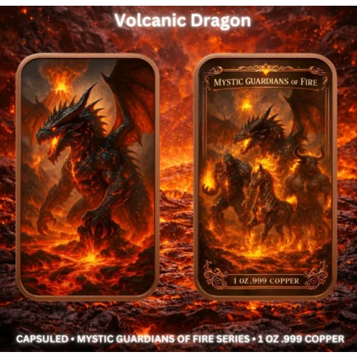 Mystic Guardians of Fire 4 x 1 oz Copper Bar Set  (3)