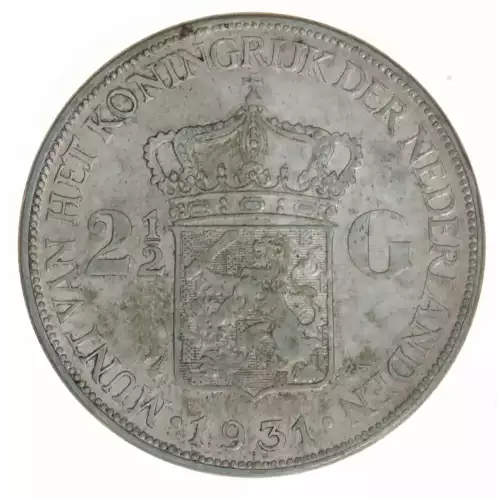 NETHERLANDS Nickel 2-1/2 GULDEN (2)