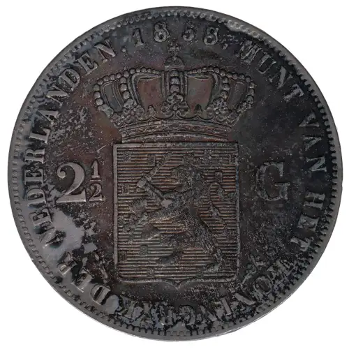 NETHERLANDS Silver 2-1/2 GULDEN (2)