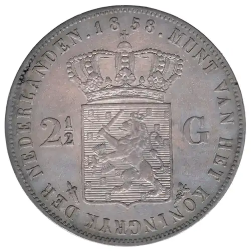 NETHERLANDS Silver 2-1/2 GULDEN