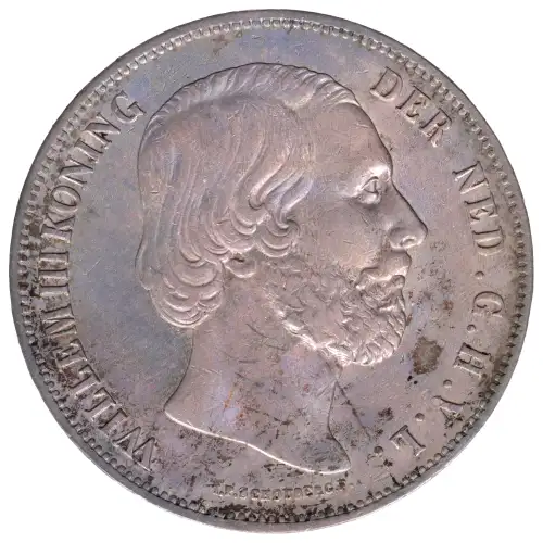 NETHERLANDS Silver 2-1/2 GULDEN (2)