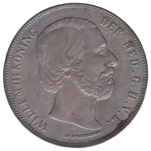 NETHERLANDS Silver 2-1/2 GULDEN (2)