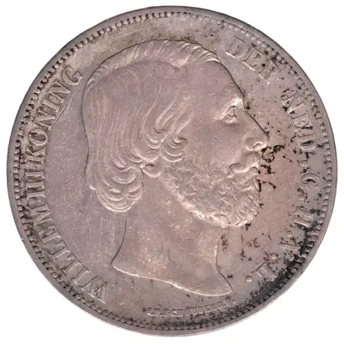 NETHERLANDS Silver 2-1/2 GULDEN (2)