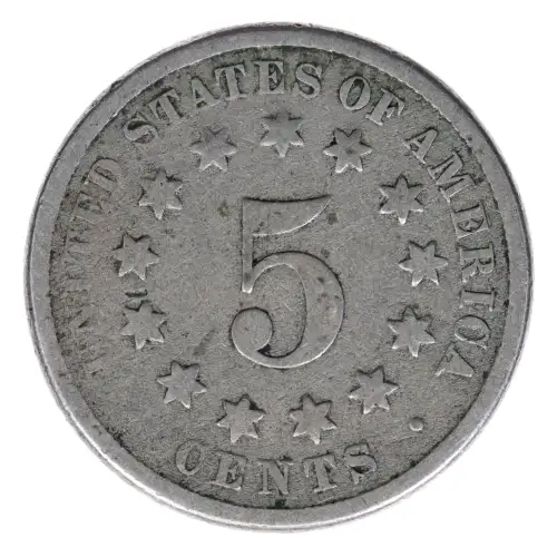 Nickel Five Cent Pieces-Shield 1866-1883 (2)