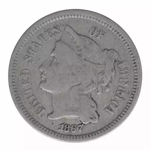 Nickel Three Cent Pieces 1865-1889