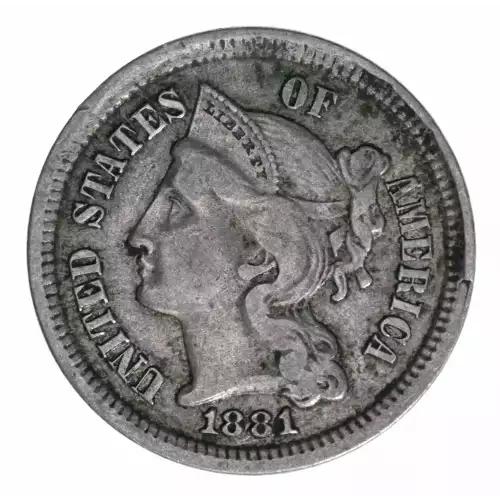 Nickel Three Cent Pieces 1865-1889