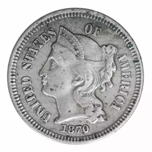 Nickel Three Cent Pieces 1865-1889