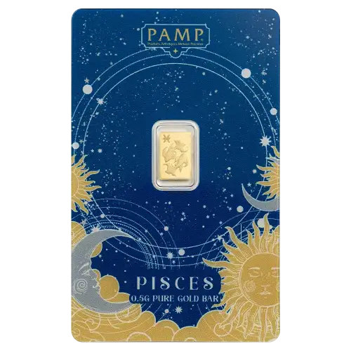Pamp Suisse Zodiacs 0.5g Gold Bar - Pisces (2)