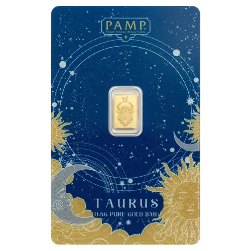 Pamp Suisse Zodiacs 0.5g Gold Bar - Taurus