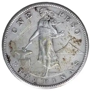 Philippine Issues -Philippines under US Sovereignty-Silver Coinage-One Peso -Silver- 1 Peso (2)