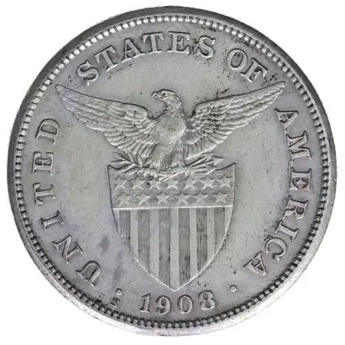 Philippine Issues -Philippines under US Sovereignty-Silver Coinage-One Peso -Silver- 1 Peso